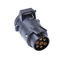 7 13 핀 어댑터 커넥터 핀 소켓 트레일러 12v towbar 견인 캐러밴 트럭 전기 변환기(eu 플러그) a30, 없음