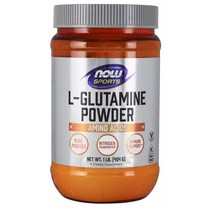 NOW Sports L-Glutamine Pure Powder Amino Acid 나우 스포츠 엘 글루타민 파우더 아미노산 1lb(454g), 1개, 1