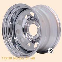 17인치 타이어 휠 17인치 스틸 휠 10j 6홀 6x139.7 크롬 lc80 랜드 크루지 림 딥 디쉬 립 헬라 플러시, 없음