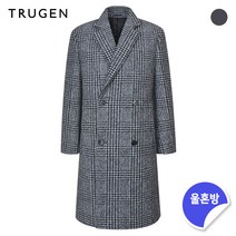 트루젠 글렌체크 모혼방 더블버튼 코트 TG9W0-MCL520