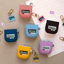 주문제작 레트로 삐삐 갤럭시 버즈2프로케이스 버즈2 버즈라이브 버즈케이스 키링증정, 버즈_라이브_케이스_레트로_삐삐_옐로우, 하단케이스_블랙