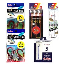 민물 붕어 잉어 향어 장어 메기 낚시 바늘 전자찌 떡밥 받침대 글루텐 묶음 채비 구더기, 02.KF-313잉어6본4개 3호
