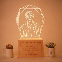감사패무드등 아크릴 사진 기념패 공로패, 디자인-E, 2인 초상화