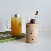 마카 내열유리 머그컵 700ml M-09 머그 커피 차 하이브로실리게이트, 투명
