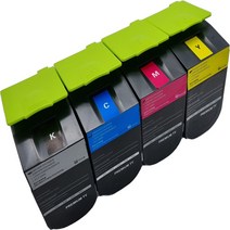DCT 렉스마크 CX510de 대용량 재생토너 검정 4000매/컬러 3000매(80C8HKE/CE/ME/YE), 1개, 4색