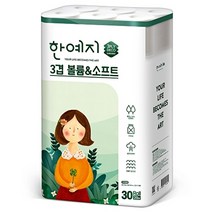 한예지 볼륨앤소프트 3겹 천연펄프 화장지 30롤 x 1팩, 없음, 1개