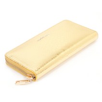 SCOAN 악어무늬 골드가죽 슬림 지퍼장지갑 1361