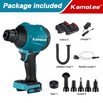 눈날리는 기계 낙엽 청소기 충전 송풍기 터보 블로워 세차용 Kamolee-1100W 40500RPM 무선 공기 송풍기 먼, 03 Two Battery Brushed_01 미국