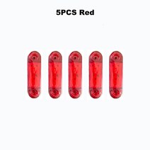 CARCTR9led 트럭 마커 사이드 플래시 스트로브 라이트 24V 경고 노란색 흰색 비상 턴 테일 바, 01 Strobe Version, 05 Red 5PCS