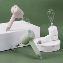 홈 베이킹 무선 핸드 휘핑기 머랭 제빵 생크림믹서 가정용 휴대용 핸디 거품기, 그린, 1개
