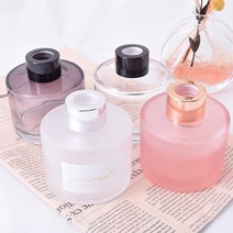 [캔들이케아] 120ml 심플 원형 디퓨저용기(캡포함), 투톤브라운용기/실버캡