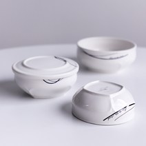 씨라인 전자렌지 도자기 뚜껑 찬통 3size 택1p, 소