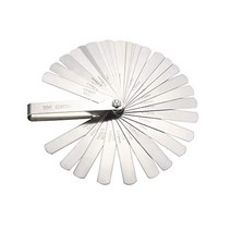 uxcell Feeler Gauge 0.04-0.88mm 0.0015-0.035 Inch 32 Pieces Stainless Steel Thickness Gauge for Meas, 1