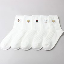 모드베베 학생용 아이스크림 중목 5켤레 주니어양말 키즈양말 학생양말 교복양말 무지양말 골지양말 캐릭터양말 여성양말 여자양말 양말세트