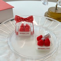 천연 소이 캔들 티라이트 딸기 단품, 블랙체리&사케