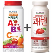 파스퇴르 유기농 야채농장 ABC주스(190ML) + 쾌변 요구르트 사과(150ML), (8개+8개)