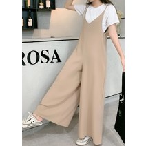 G125146 끈나시 점프슈트 통치마바지