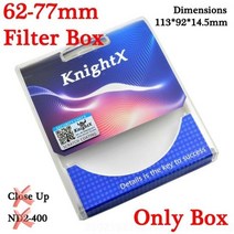 Knightx cpl 편광판 nd uv 49 52mm 55mm 58mm 67mm 카메라 렌즈 필터 canon eos 용 sony nikon 400d dslr d5100 700d d, 62-77mm Filter Box_72mm