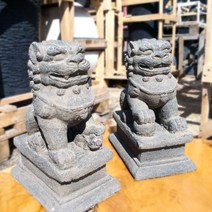 상(회색)22cm 한쌍 해태 상 조각상 조형물 해치 국회당 사자 신수 장식품 장식인형 인테