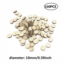 우드버닝 자연 빈 나무 조각 공예 중앙 품에 대한 라운드 미완성 디스크 DIY 스마스 품, [01] 100pcs 10mm, 1개