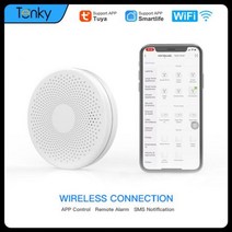 화재 경보기 연기 감지기 수신기 TuyaWiFi 스마트 센서 일산화탄소 Co 가스 소리 경보 보안 보호 Smartlife, 5pcs