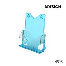 아이홀더A4 카탈로그꽂이 투명 안내문 메뉴판 전시홍보물 상품안내 A4꽂이 꽂이 스탠드꽂이 종이꽂이 안내문꽂이 매장디스플레이 진열 매장용꽂이 쇼케이스 POP꽂이 아크릴케이스, 아이홀더A4(카탈로그/파랑)4508