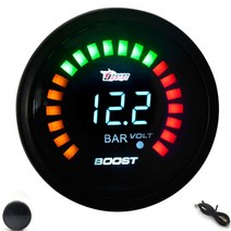 유면계 유량계 드래곤 게이지 2 "52mm 부스트/수온/오일 온도/오일 압력/타코미터/볼트/공기 연료 비, 01 Boost BAR