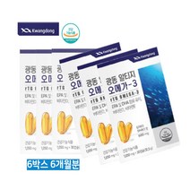 HL 광동 rtg오메가 알티지 오메가3 비타민d 대용량 노르웨이산 오메가 30캡슐x6 6개월분