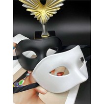 할로윈마스크 힙합 반가면 조로 얼굴 남자 블랙 파티, 아메리칸 매트화이트