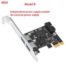 확장카드 usb 3 0 pci e 카드 어댑터 2 포트 usb3 0 허브 내부 19pin 19 핀 헤더 usb 3 to pcie pci express 어댑터 카드, 모델 b
