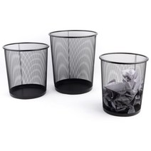 소/중/대 사무실 철망 통풍 원형 휴지통 가정용쓰레기통 원룸 매장 기숙사, 1개, 중