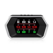 HUD 증강현실 매립형 반사 블루투스공장 가격 p17 hud obd2 헤드 업 디스플레이 자동차 gps 게이지 탐색 디지털 속도계 프로젝터 터보 오일 온도 car, P17 OBD GPS