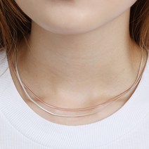 제이엠코 실뱀줄목걸이 2mm 실버 골드 순은 체인 은목걸이