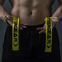 피터기어 헬스스트랩 워리어밴드 손목보호대 리프팅그립, 옐로우