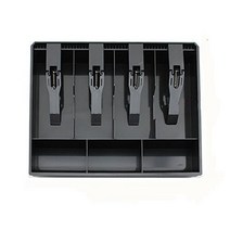 1pcs 플라스틱 돈 카운터 케이스 하드 금전 등록기 상자 분류 저장소 계산원 동전 서랍 현금 트레이, [01] black