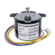 드론 소형 RC카 모터 브러시리스모터 미니 50KTYZ 영구 자석 동기 AC 220V 감속기 제어 가능 포지티브 및 네거티브 반전 6W, 1.2rpm