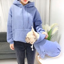 강아지 커플룩 개플룩 트윈룩 견주, 기모 퍼플