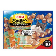 이나바 챠오츄르 츄르비 10g 40P 고양이간식, QSC-285 닭가슴살 버라이어티