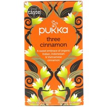 푸카허브 세가지 시나몬 무카페인 허브티 20티백 40g Pukka Herbs Three Cinnamon Tea Caffeine Free
