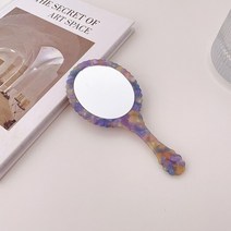 물결 전신 포토존 비정형 거울 카페 장일본과 한국 패션 복고풍 타원형 웨이브 거울 달콤한 소녀 휴대용, 04 DW-5