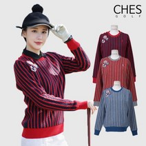 체스 체스 퀴넌 리버블 여성골프 방풍니트