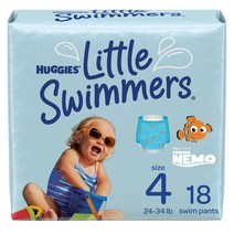 Huggies Little Swimmers Medium 하기스 리틀 스위머 물놀이 아기 기저귀 스윔팬츠 M사이즈 36개입