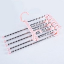 5 in 1 바지 선반 옷걸이 주최자 다기능 옷장 수납 StainlessSteel Magic Trouser Hanger, 한개옵션1