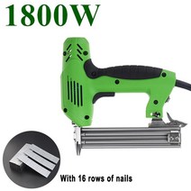 바이스플라이어 바이스 1800W 전기 네일건 스테이플러 키트 가구 건 Tacker 30 개/분 핸드태커 바닥재, 01 US Plug