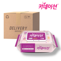 카네이션 엠보싱 물티슈 캡형 60매 6팩 (보라)