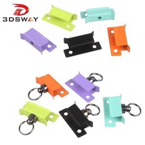 3DSWAY 4pcs 3D 프린터 부품 유리 Hotbed 플랫폼 클램프 다채로운 스테인레스 스틸 가열 침대 Ultimaker 빌드 플레이트 클립 End 3, 4pcs  Black Kit C