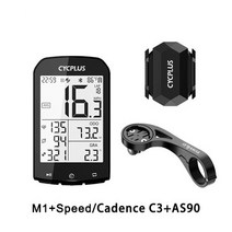 자전거 케이던스 심박계 무선속도계 cycplus m1 액세서리 gps 컴퓨터 사이클링 블루투스 ant+ ciclismo power meter for garmin wahoo, m1 팩 4