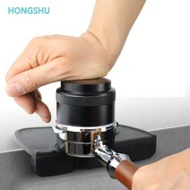 자동 전동 오토 탬핑기 템핑기 프레스 파우더 스테인레스 스틸 스텐 스뎅 커피 템퍼, F.실버 58Mm(미끄럼 방지) 펌핑 무