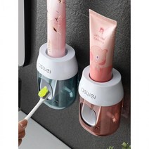 Q1080501 벽걸이 치약 짜기 짜개 자동 디스펜서 펌핑기, 그레이