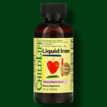 ChildLife Essentials Liquid Iron Natural Berry 4 fl oz (118 ml) 액상 철분 [0세~ 19세] [성인 가능] [3주분~1.5개월분], 2EA, 2개, 18ml